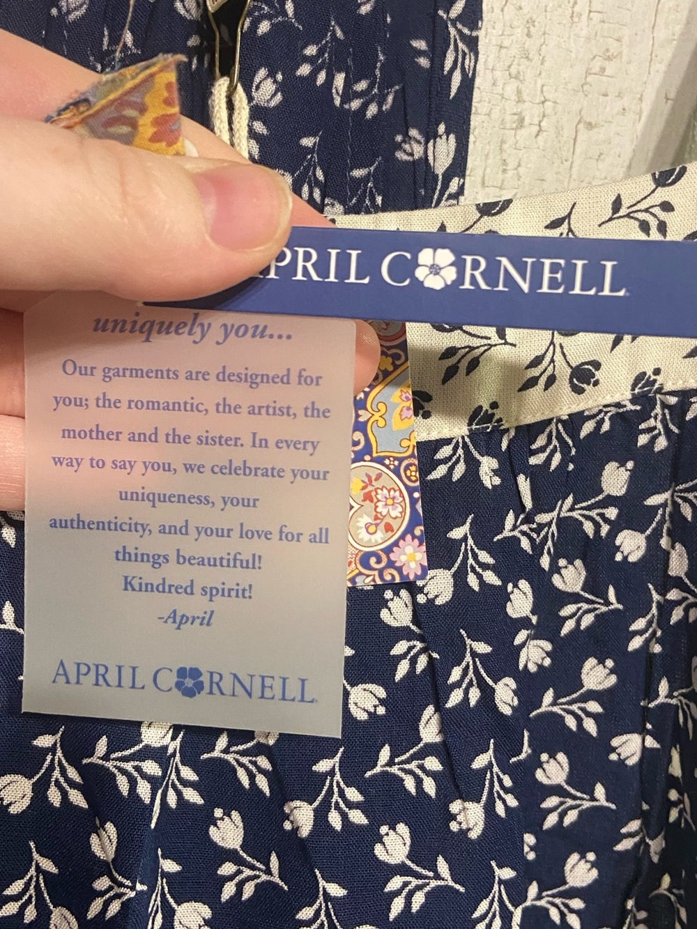 NWT April Cornell Ditsy Tulip Artist Pinafore Midi Dress - Picture 8 of 9